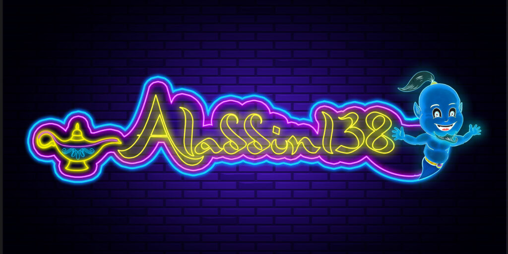 desain logo aladdin138 glow